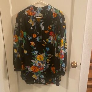 Vibrant Floral Women's Blouse